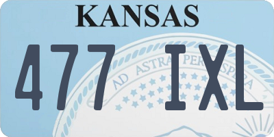 KS license plate 477IXL