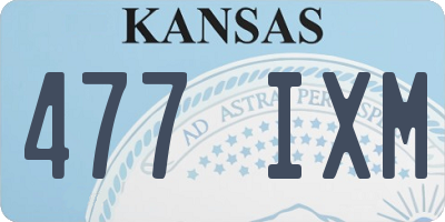 KS license plate 477IXM