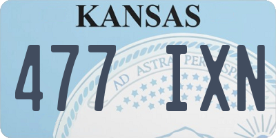 KS license plate 477IXN