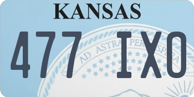 KS license plate 477IXO