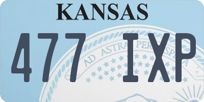 KS license plate 477IXP