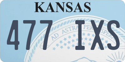 KS license plate 477IXS