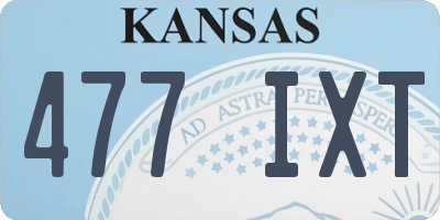 KS license plate 477IXT
