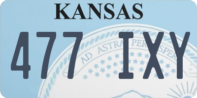 KS license plate 477IXY