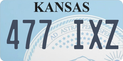 KS license plate 477IXZ