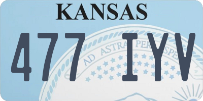 KS license plate 477IYV