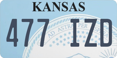 KS license plate 477IZD