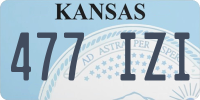 KS license plate 477IZI