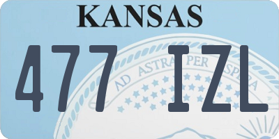 KS license plate 477IZL