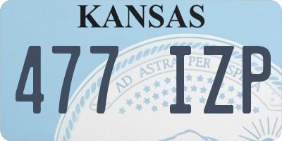 KS license plate 477IZP