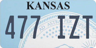 KS license plate 477IZT