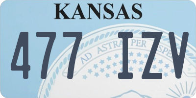 KS license plate 477IZV