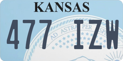 KS license plate 477IZW