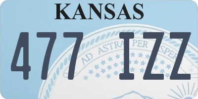KS license plate 477IZZ