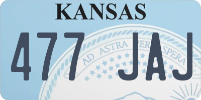 KS license plate 477JAJ