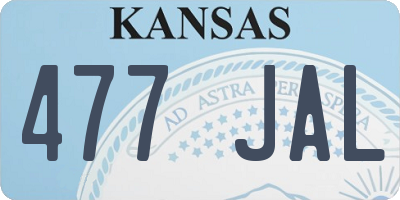 KS license plate 477JAL