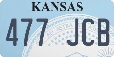KS license plate 477JCB