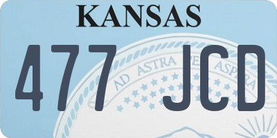 KS license plate 477JCD