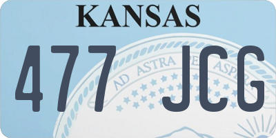 KS license plate 477JCG