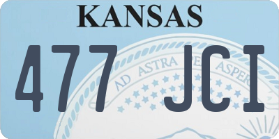 KS license plate 477JCI
