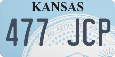 KS license plate 477JCP