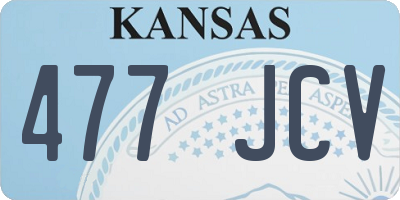 KS license plate 477JCV