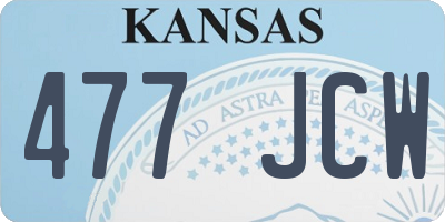 KS license plate 477JCW