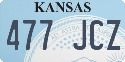KS license plate 477JCZ