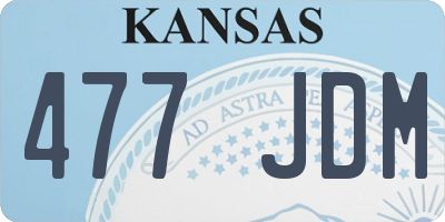 KS license plate 477JDM