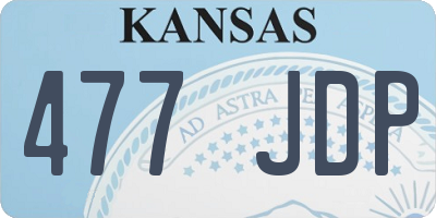 KS license plate 477JDP