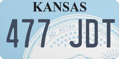 KS license plate 477JDT