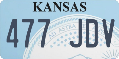 KS license plate 477JDV