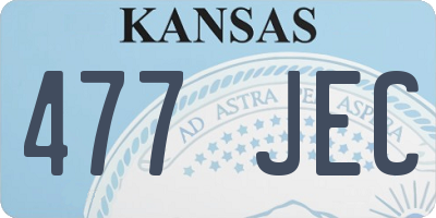 KS license plate 477JEC
