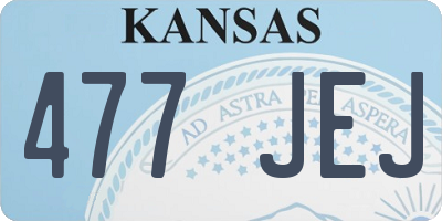 KS license plate 477JEJ