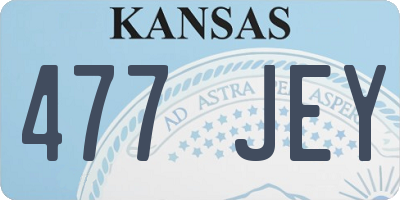KS license plate 477JEY