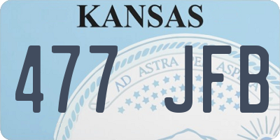 KS license plate 477JFB