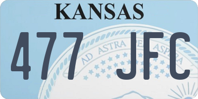 KS license plate 477JFC