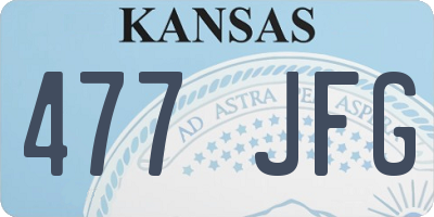 KS license plate 477JFG