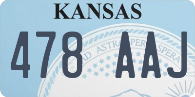 KS license plate 478AAJ