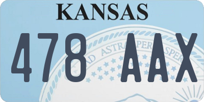 KS license plate 478AAX