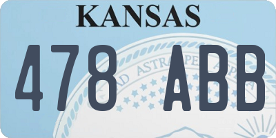 KS license plate 478ABB