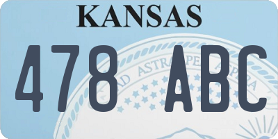 KS license plate 478ABC