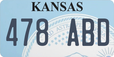 KS license plate 478ABD