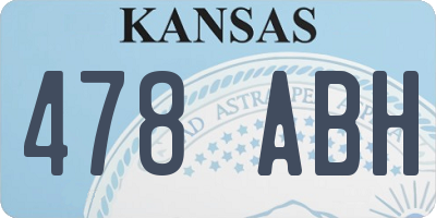 KS license plate 478ABH