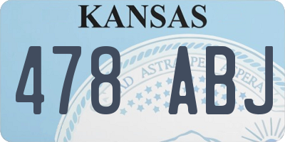 KS license plate 478ABJ