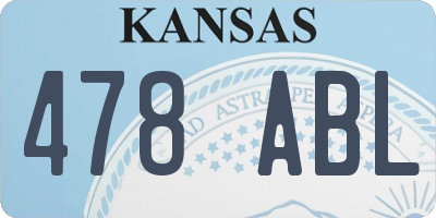 KS license plate 478ABL