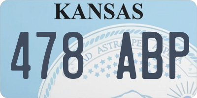 KS license plate 478ABP