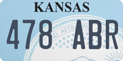 KS license plate 478ABR