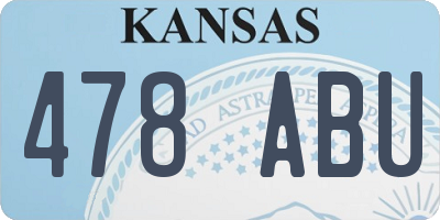 KS license plate 478ABU