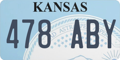 KS license plate 478ABY